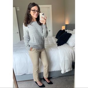 Cable Knit Ralph Lauren Sweater Grey M